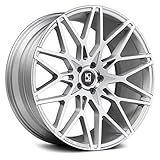 KoKo Kuture FUNEN Custom Wheel - 20x9, 35 Offset, 5x114.3 Bolt Pattern, 73.1mm Hub - Gloss Silver with Machined Face Rim