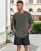Oversized Tshirts for Men Short Sleeve Vintage Washed Basic Loose Tees, Dark Green, L