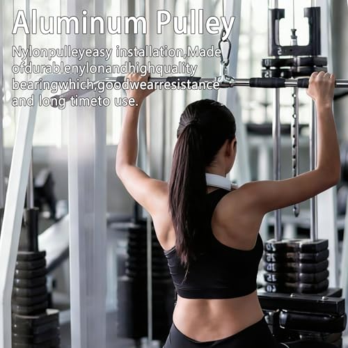 BESTEEL 6pcs 90mm Universal Aluminum Pulley Wheel for Gym Equipment, Silent Cable Machine Replacement Part,Heavy Duty Undeformable Fitness Aluminum Alloy Bearing Gym Pulley Wheel for Home Gym (Silver)