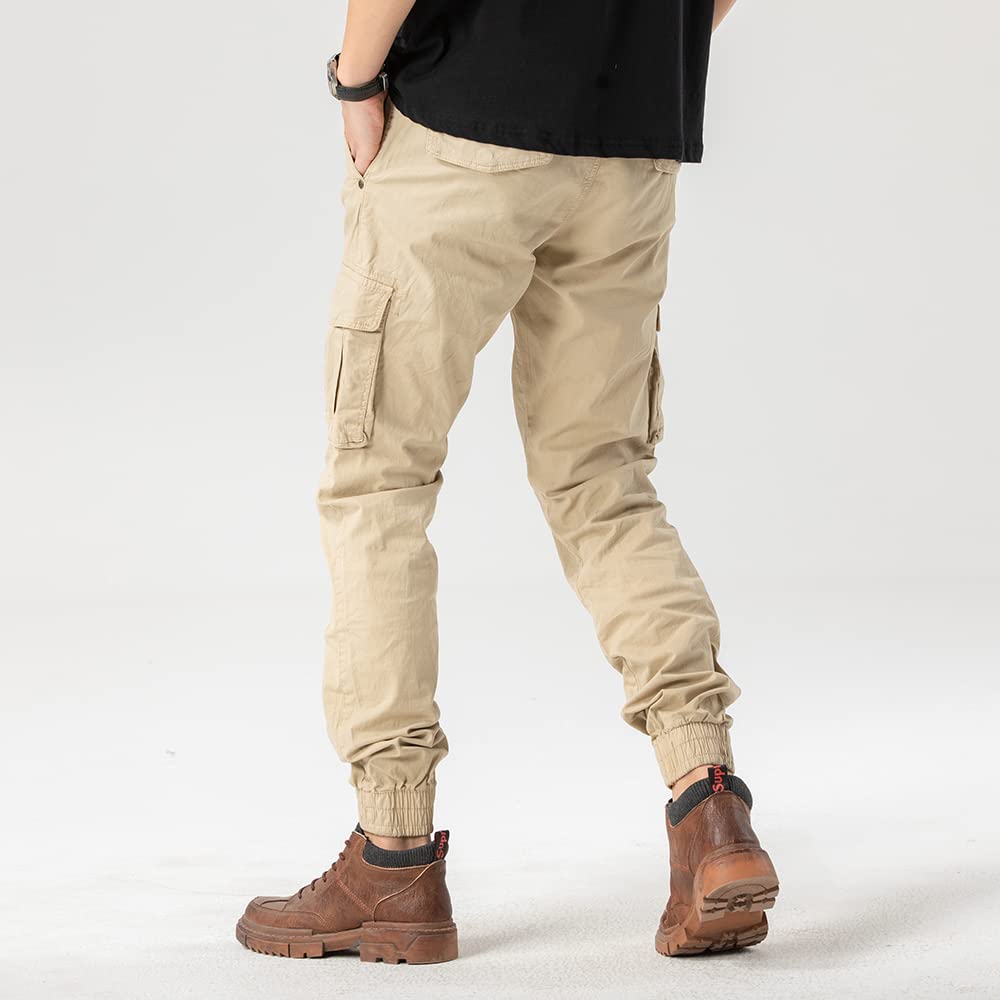 TONY BACKER Pantaloni Casual Elasticizzati Uomo Pantaloni Cargo da Uomo Pantalone in Cotone Leggero Uomo Cargo 6591