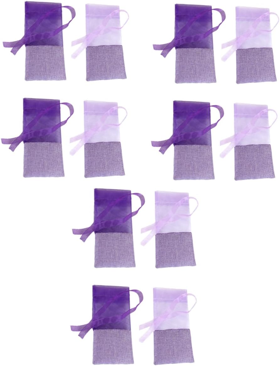 SOESFOUFU 24pcs Lavender Sachet Bags Premium Gauze Freshener Bags for Drawers Closets Empty Lavender with Beautiful Floral Pattern for Gifts and Home Fragrance