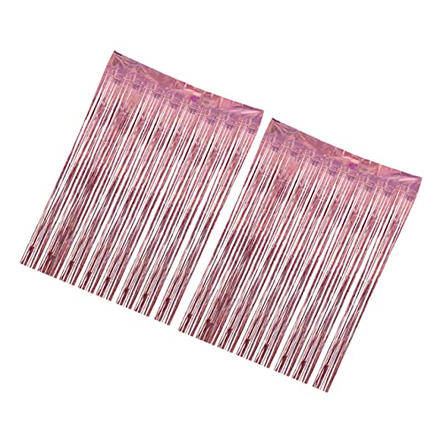 GRIRIW 2pcs Fringe Curtain Backdrop Decoration for Birthday Party Shower Festival Events Lightweight and Pet Material Design Photo Booth Props