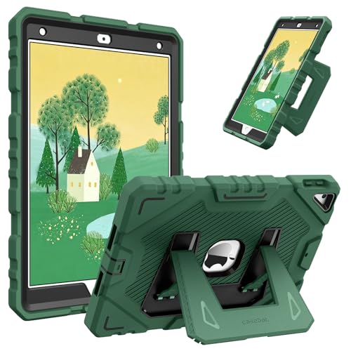Image of Fintie Kid-Friendly Case for iPad 9th / 8th / 7th Generation 10.2 Inch | Fully-Body Rugged Heavy Duty Shockproof Cover, Portrait & Landscape Viewing, Built-in Kickstand, for Girls /Boys, Green
