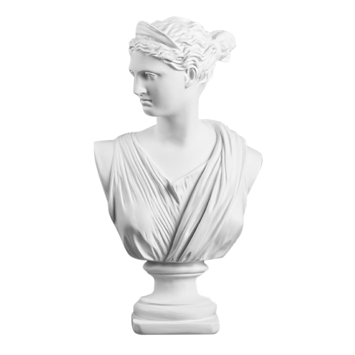 Busto de Diosa de Resina Blanco, Estatua Decorativa Artística