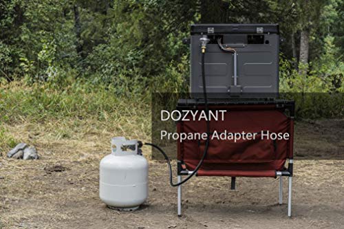 image for DOZYANT 5 Feet Propane Adapter Hose 1 lb to 20 lb Converter Replacemen
