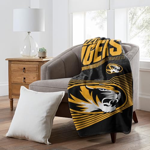 Missouri Tigers 60" x 80" NCAA Officially Licensed Bed Blanket – Super Soft Lightweight Fleece Blanket for Game Day, Dorms, Couch, Travel & Tailgating Comfort