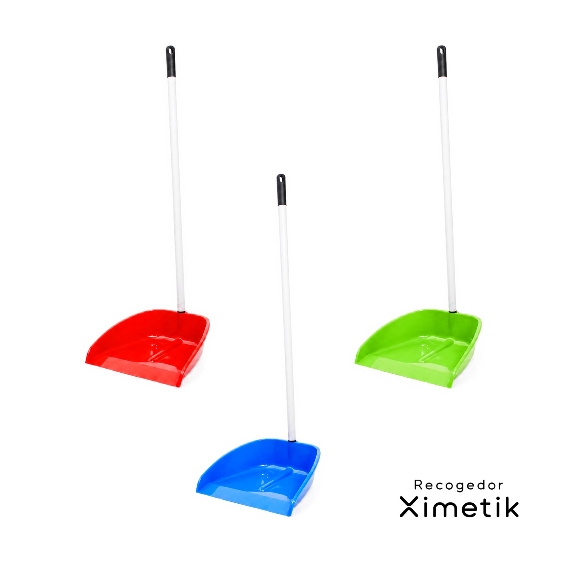 Pamex - Recogedor Ximetik Palo Metal - 30 Unidades (Azul)