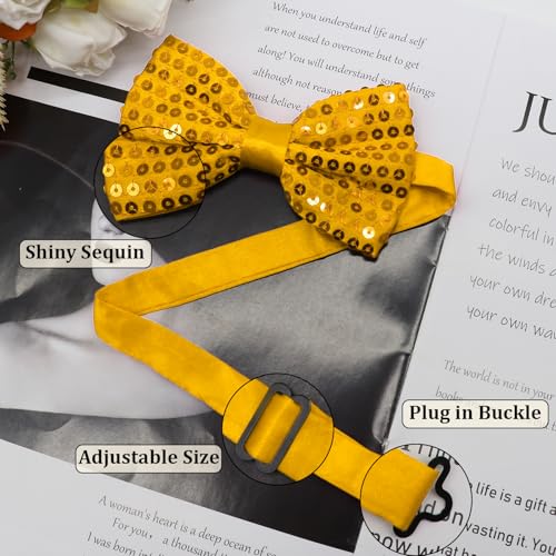 Image of Sequin Bow Ties for Men, Sparkling Mens Bow Tie for Prom Recital