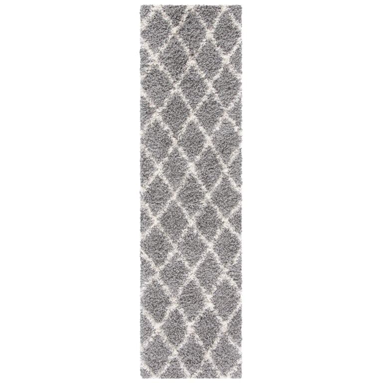 Image of SAGON Anti-Skid Shaggy Carpet Rug for Home | Ultra-Soft Plush Floor Mat for Living Room & Bedroom | Non-Slip, High-Density, Cozy Luxury Decor| 1.6 x 4 Feet Silver Ivory Box