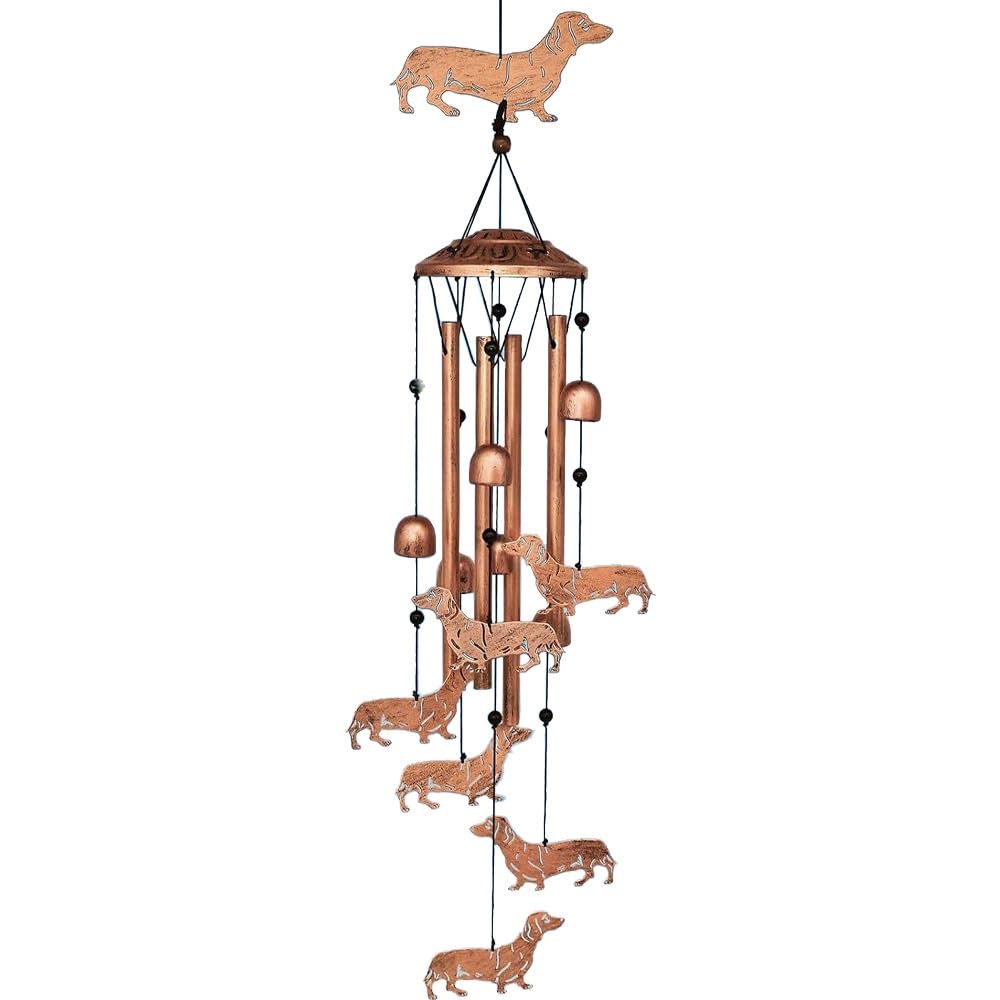 Wind Chime Dachshund Dog Wind Chimes For Outside Indoor Metal Windchimes Gifts For Birthday Festival Windchime
