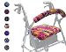 Crutcheze Hawaiian Tropical Leaves Rollator Walker Seat and Backrest Covers Designer Fashion Accessories Made in USA