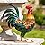 Ratuor Metal Rooster Decor Garden Statue,Chicken Yard Art Decoration Outdoor Sculpture for Backyard Patio Kitchen Lawn Ornaments,Birthday Housewarming Gifts for Women Mom