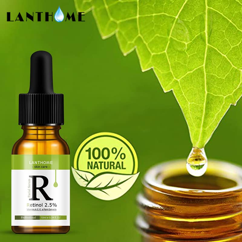 High Strength 2.5% Retinol Face Serum 10ml with Hyaluronic Acid, Vitamin C & E, Anti-Ageing Serum for Fine Lines Wrinkles - Image 4