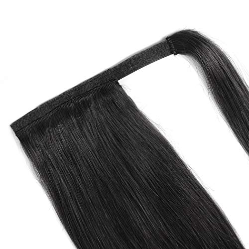 Extensions cheveux humains à clip marron pour queue-de-cheval et soirée - 5