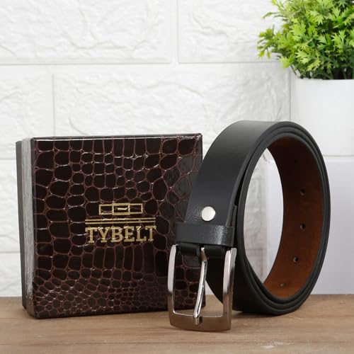 Image of Faux Leather Belt for Men | Adjustable Waistband up to 42 Inches | Belt for Jeans & Dress Pants | Belt with Heavy Buckle 135a