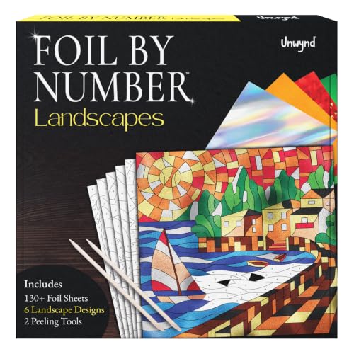 Unwynd Foil/Paint by Number Landscape Art & Craft Kit Fun Adult Women Teen