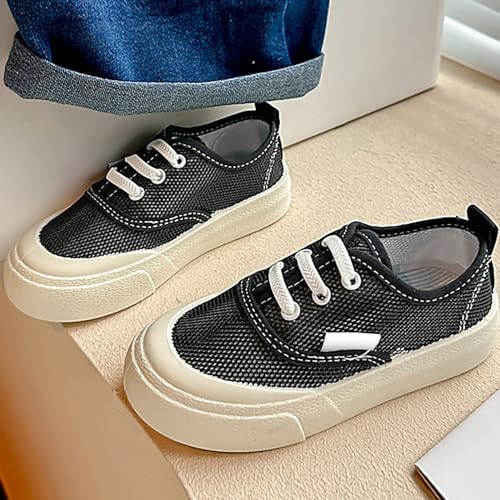 Children's Canvas Shoes Single Mesh Breathable Summer Casual Shoes Korean Version Non-Slip Soft Sole Outdoor Beach Sneaker2