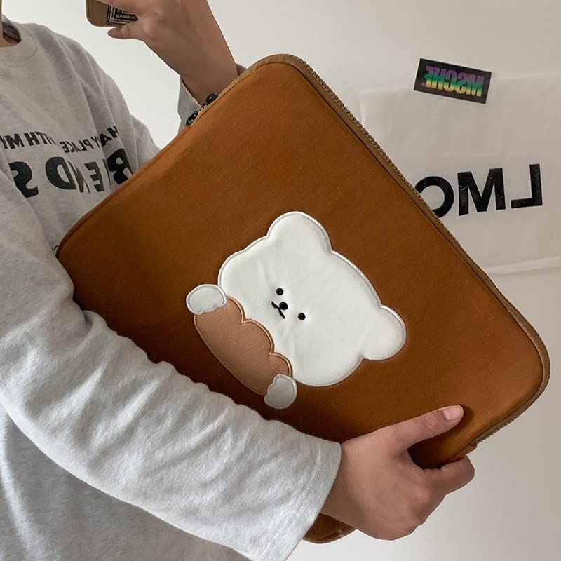 Funda para portátil de 11-15 pulgadas con diseño Fairycore marrón miniatura 3