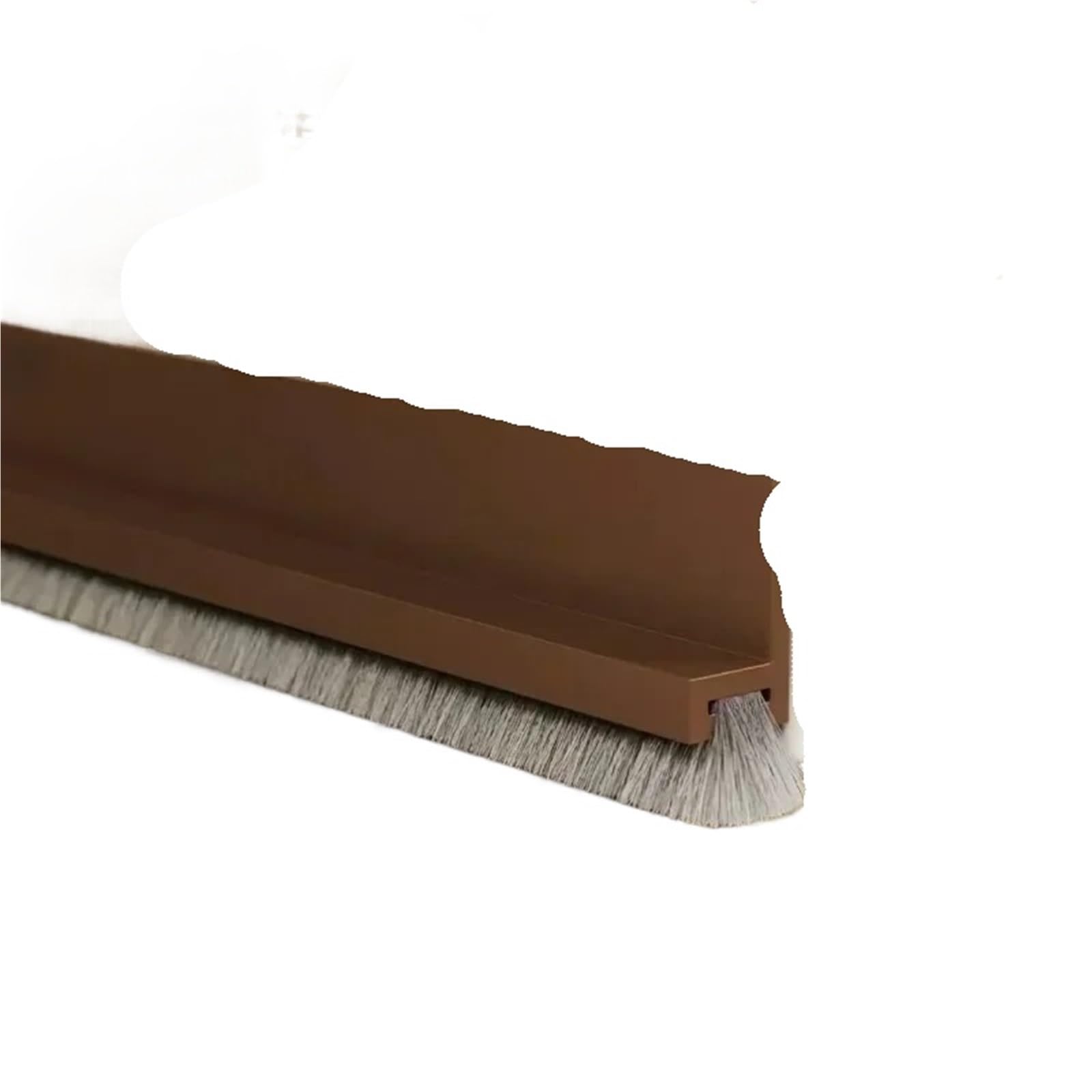 Draft Excluder For Doors Door Seal Draft Stops With Brush Reduce Noise Rubber Door Sweep Breeze Blocker Proof Sound Proof Seal Strips(Brown)