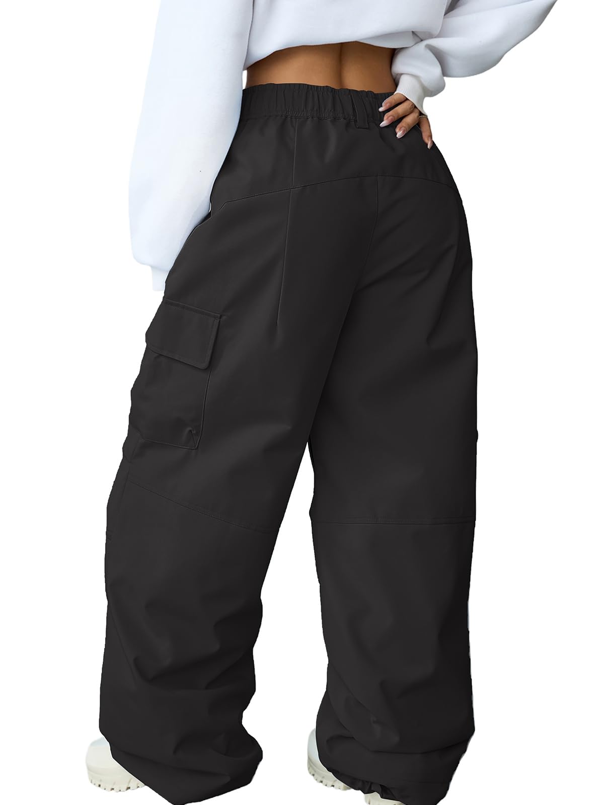 HOTIAN Skihose Damen Schneehose Wasserdicht Winddichte Warm Baggy Oversize Snowboardhose Skilanglaufhose Ski Pant Outdoorhose