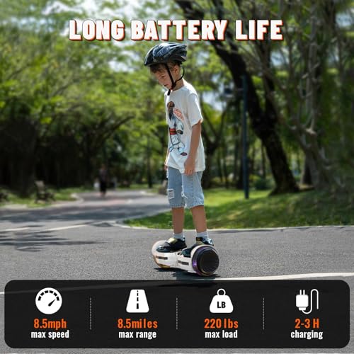 Image of SIMATE Scooter, Colorful LED Light-Up Wheels, Bluetooth Speakers and APP, Dual 250W Motors, 8.5 mph Max Speed & 8.5 Miles Max Range, Gifts for Kids Adults Girls Boys