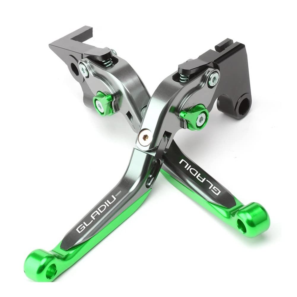 KOWNITMotorbike Clutch Brake Lever Set For Suzu&ki SFV650 GLADIUS 2009-2014 Motorcycle Accessories CNC Adjustable Extendable Foldable Brake Clutch Levers (Color : Green)