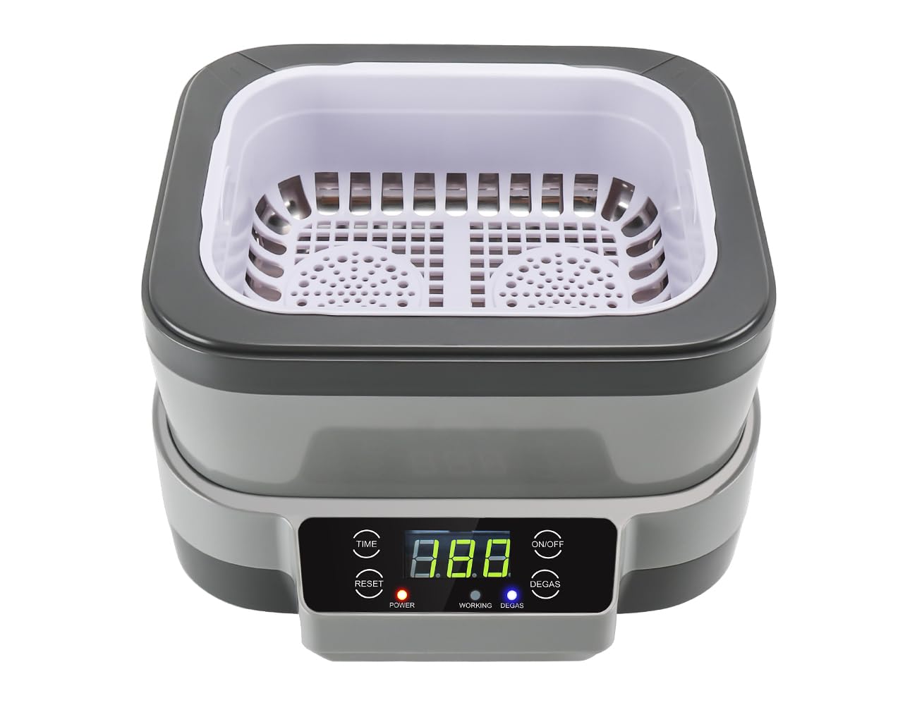 BPAC Limpiador ultrasónico con tanque de 1,2 litros 70 vatios para uso doméstico ocasional, máquina ultrasónica para joyas y objetos pequeños - Depósito desmontable
