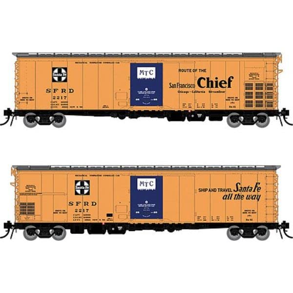 Rapido RAP156009 HO Santa Fe RR-61 Mechanical Reefer San Francisco Chief Slogan Car, Pack of 4