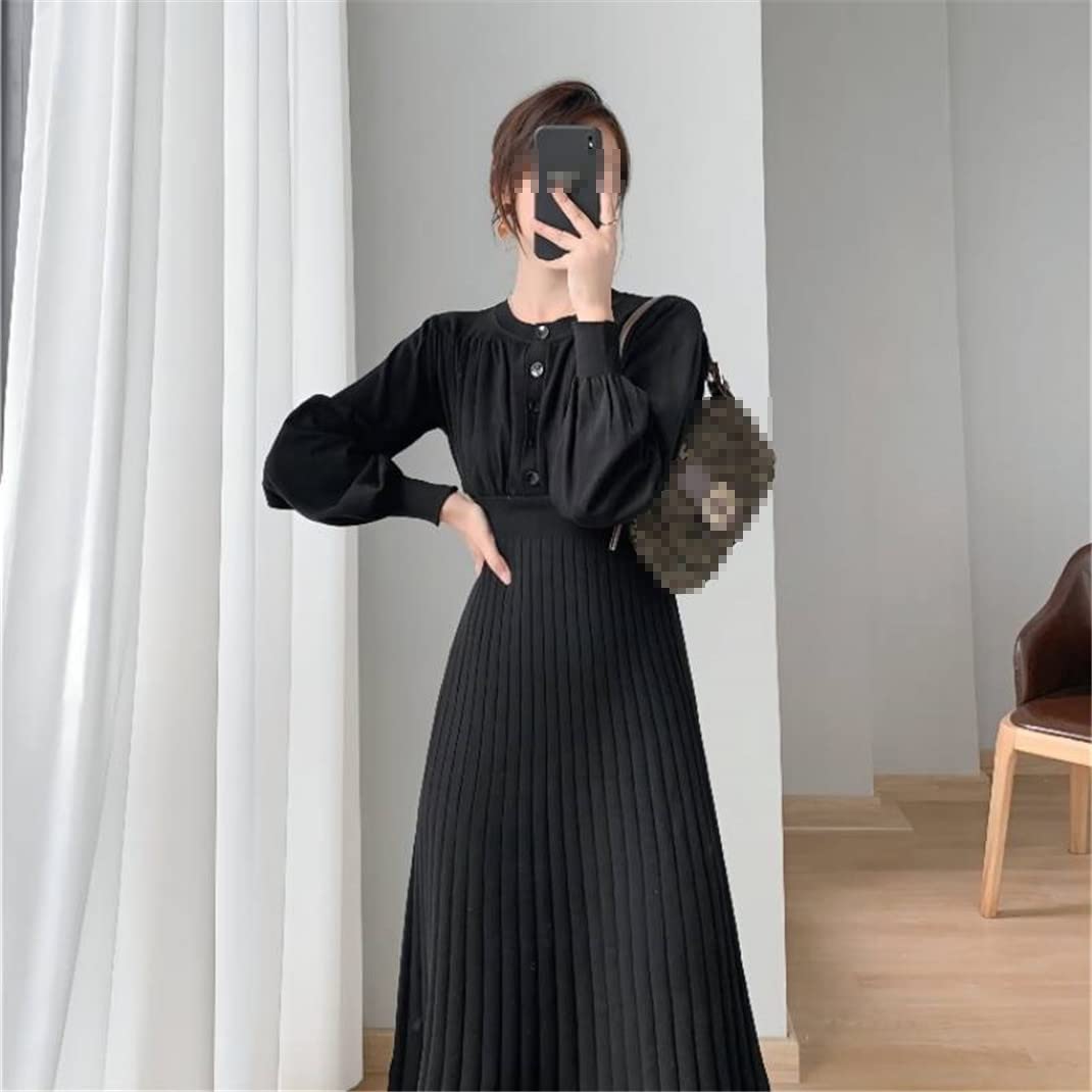 Autunno Inverno Stile Coreano Donne Vestito Da Lavoro A Maglia Elegante Abito Bianco Da Sera Sottile
