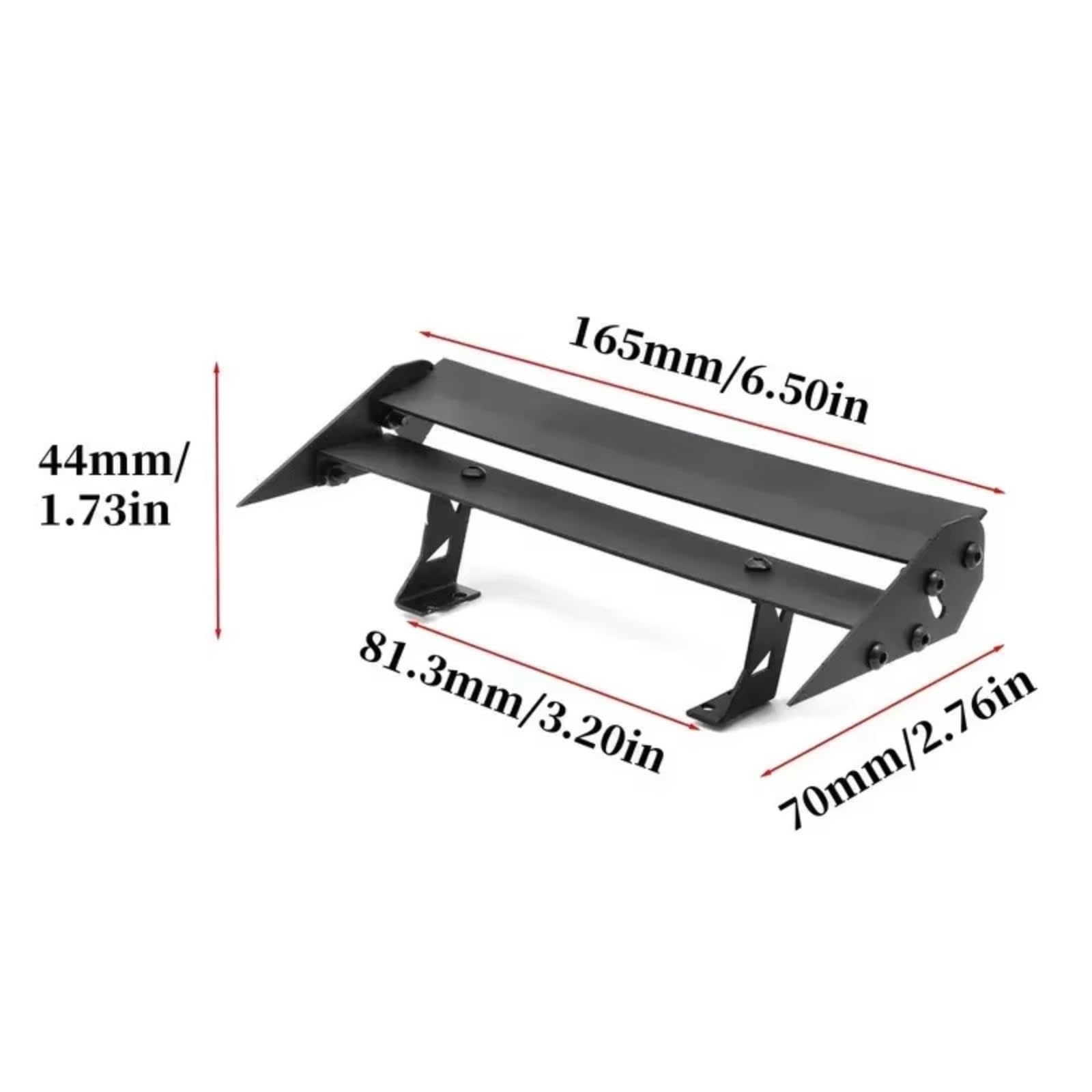 Para Tamiya Para TT01 Para TT02 XV 01 PTG2 Para HSP 94123 FW06 Para Sakura 1/10 Alerón Trasero Metálico Piezas Accesorios Coches RC Accesorios coches RC