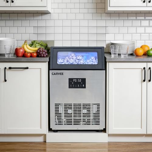 Máquina comercial para fabricar hielo inoxidable 150 lbs/24h miniatura 5