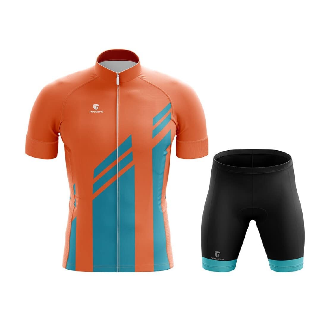 warrior Triumph Men’s Cycling Jersey Short Set Half Sleeve Mountain Bike Shirts Cyclist Clothing Outfit Unisex Dri Fit Cycling Wear T-Shirts (Equipe Style - Relaxed Cut) Bicycle Padded Shorts for Men-picture-17