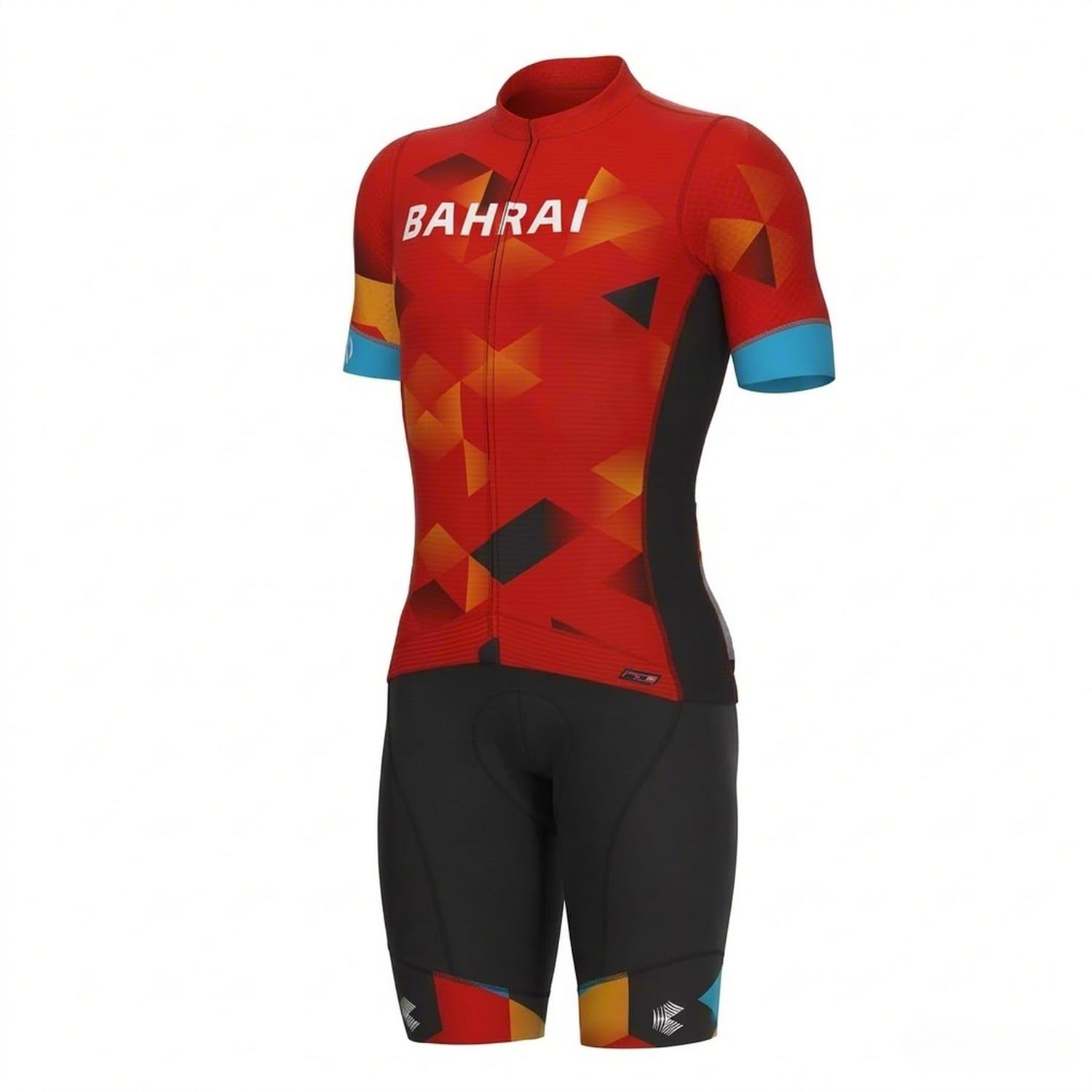 Herren & Damen Fahrradtrikot Set mit Bib Shorts, Schnelltrocknender Radsportanzug für Freizeitfahrer, Helle Farben Rennradbekleidung