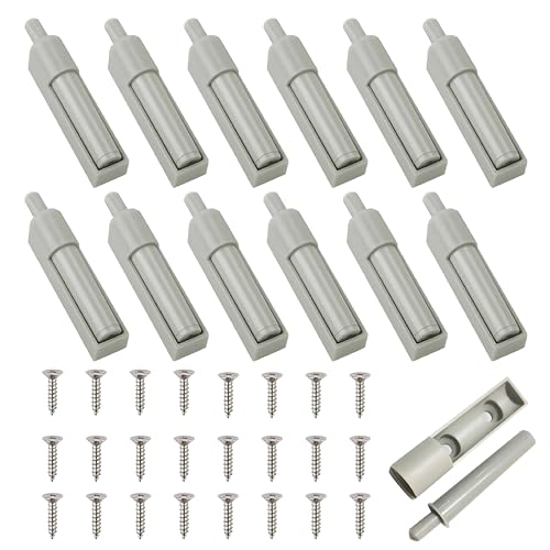 12 Pièces Amortisseur Porte, Ferme porte de Cuisine Ralentisseur avec 24 Vis Amortisseur Placard Softclose à Fermeture Amortie lot pratique Push to Open pour...