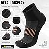 Lapulas Merino Wool Quarter Socks for Men Women, Hiking Running, Cushioned Compression Support, Thermal Thick, 5 Pairs #5