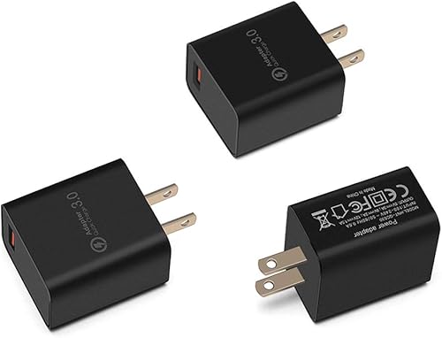 Miniatura 6 de Cargador de pared 3.0 de carga rápida, 18 W, QC 3.0, cargador de pared USB, bloque de carga rápida, cargador inalámbrico compatible con Samsung
