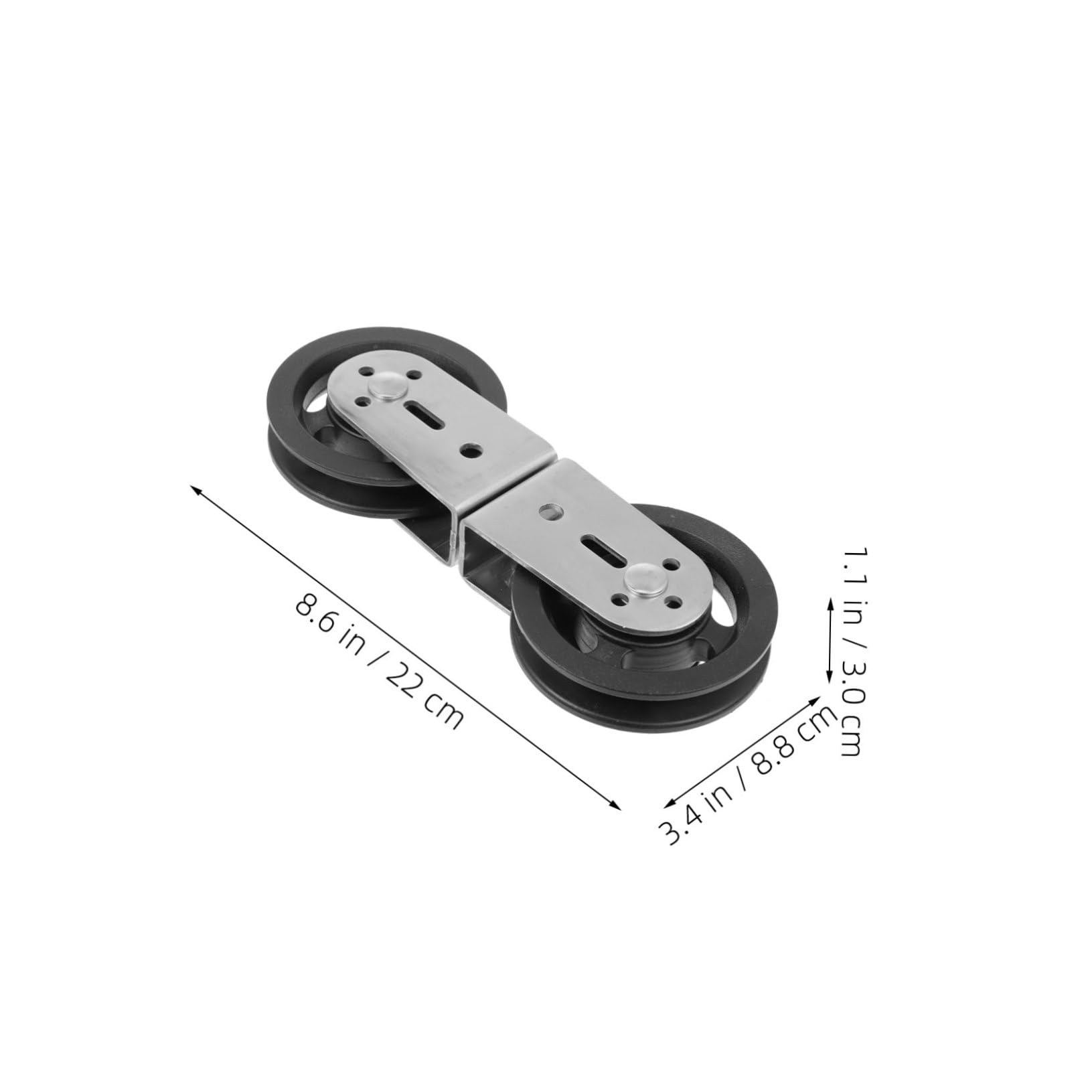 Sosoport 2 Piezas Polea Doble Giratoria de Plástico Resistente para Equipos de Gimnasio Rodamiento Silencioso Compatible con Sistemas de Poleas para Entrenamiento de Fuerza Casa