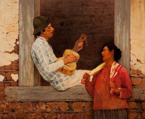 Tableau le guitariste d'Almeida Júnior pour décoration moderne de salon