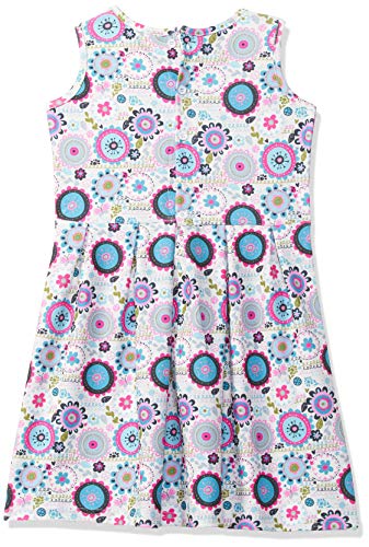 Image of Gubbarey Girl's Cotton Blend Fit and Flare Knee-Length Casual Dress (DRG2021 2020 Gray 3-4 Y)