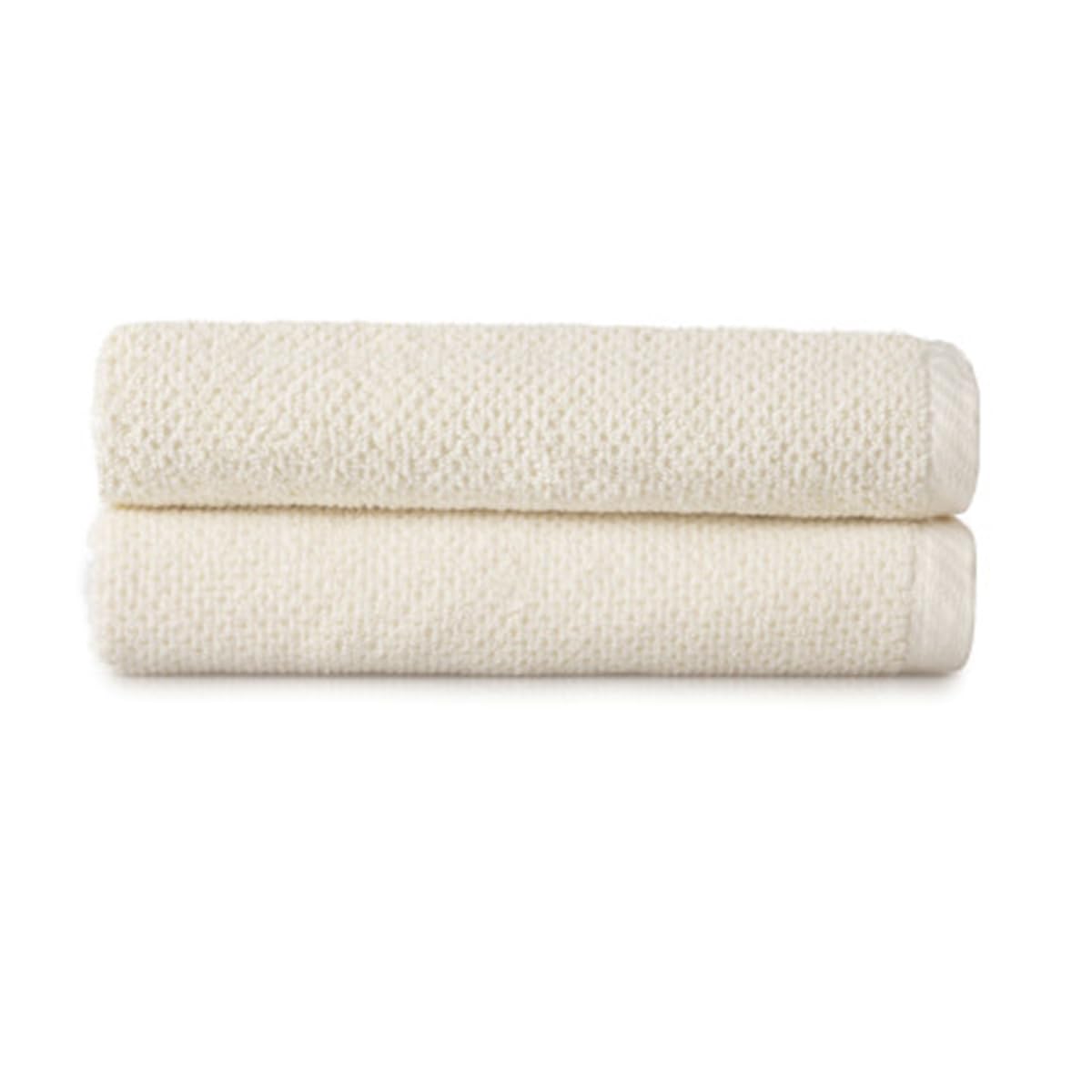 Welhome Franklin Large Bath Towels | 2 Bath Sheets Set | Cream | Waffle Textured | Highly Absorbent | Luxury Cotton | Quick Dry | Sustainably Made | Low Lint | Durable | Super Soft