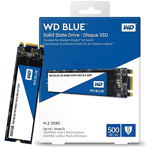 Image of Western Digital WD Blue m.2 SATA SSD, 560MB /s R, 530MB /s W, 5 Y Warranty, 500GB