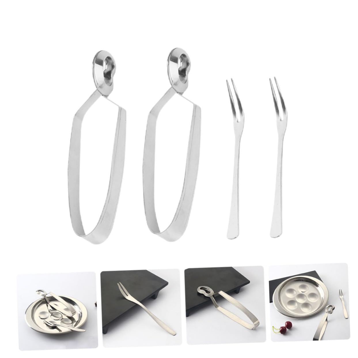 Amazonエスカルゴ Amazon | NOLITOY 4個 焼きかたつむり食器 エスカルゴ クリップ