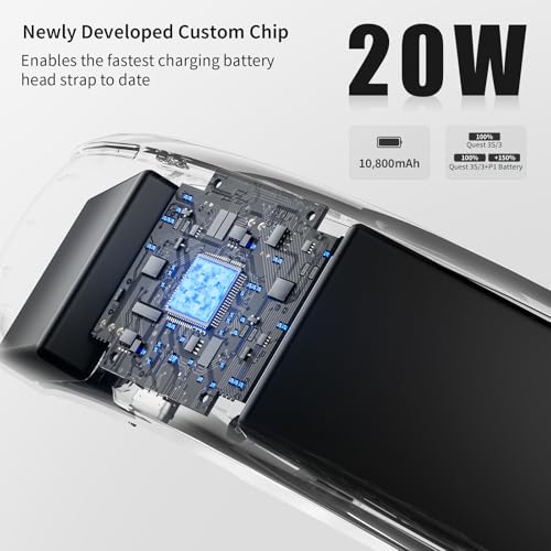 ANNAPRO A3 Max Battery Head Strap for Meta Quest 3S/Quest 3, 20W Fast Charging 10,800mAh Magnetic Battery, Ultimate Comfort & Extended Playtime Compatible with Quest 3S/3 Accessories - Image 4