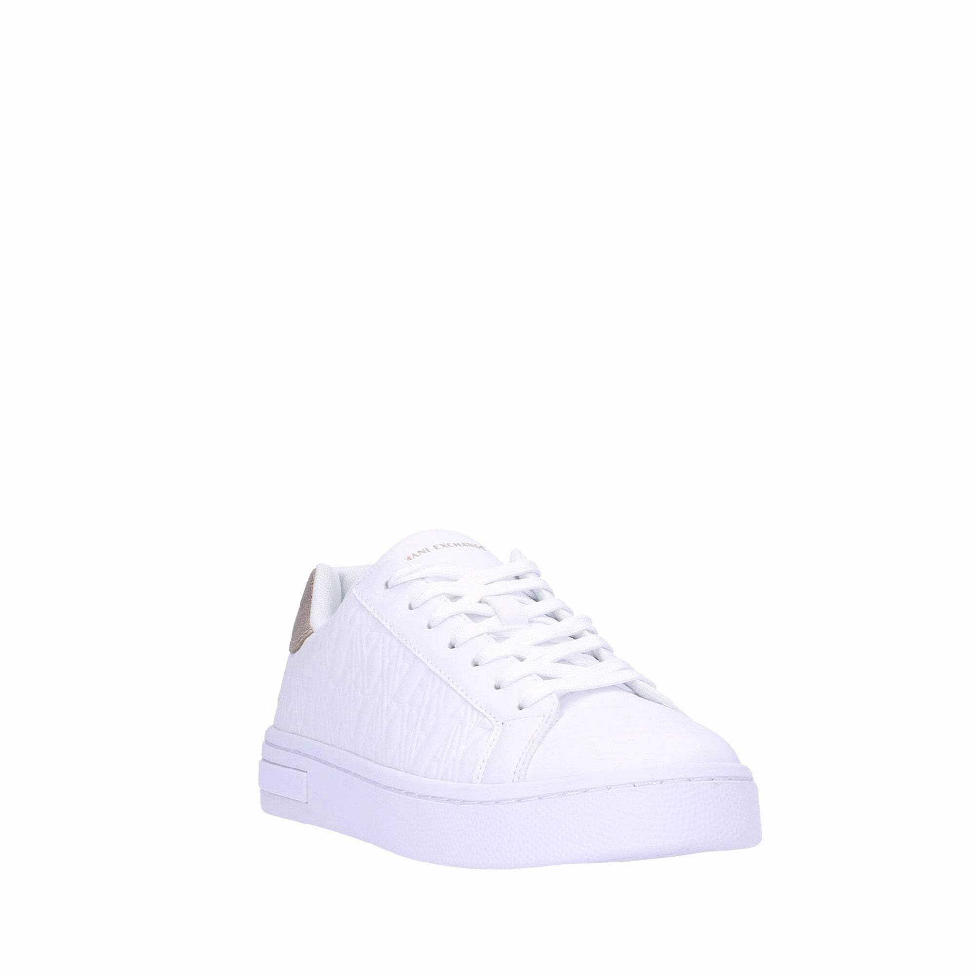 Armani Exchange Xdx165 Sneakers Con Lacci In Ecopelle Donna T782 OP.WHITE+PALE GOLD 37