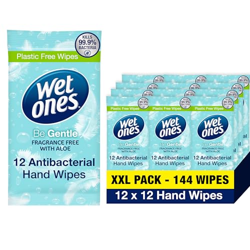 Wet Ones Be Gentle Lingettes dégradables Antibactériennes/Antivirales