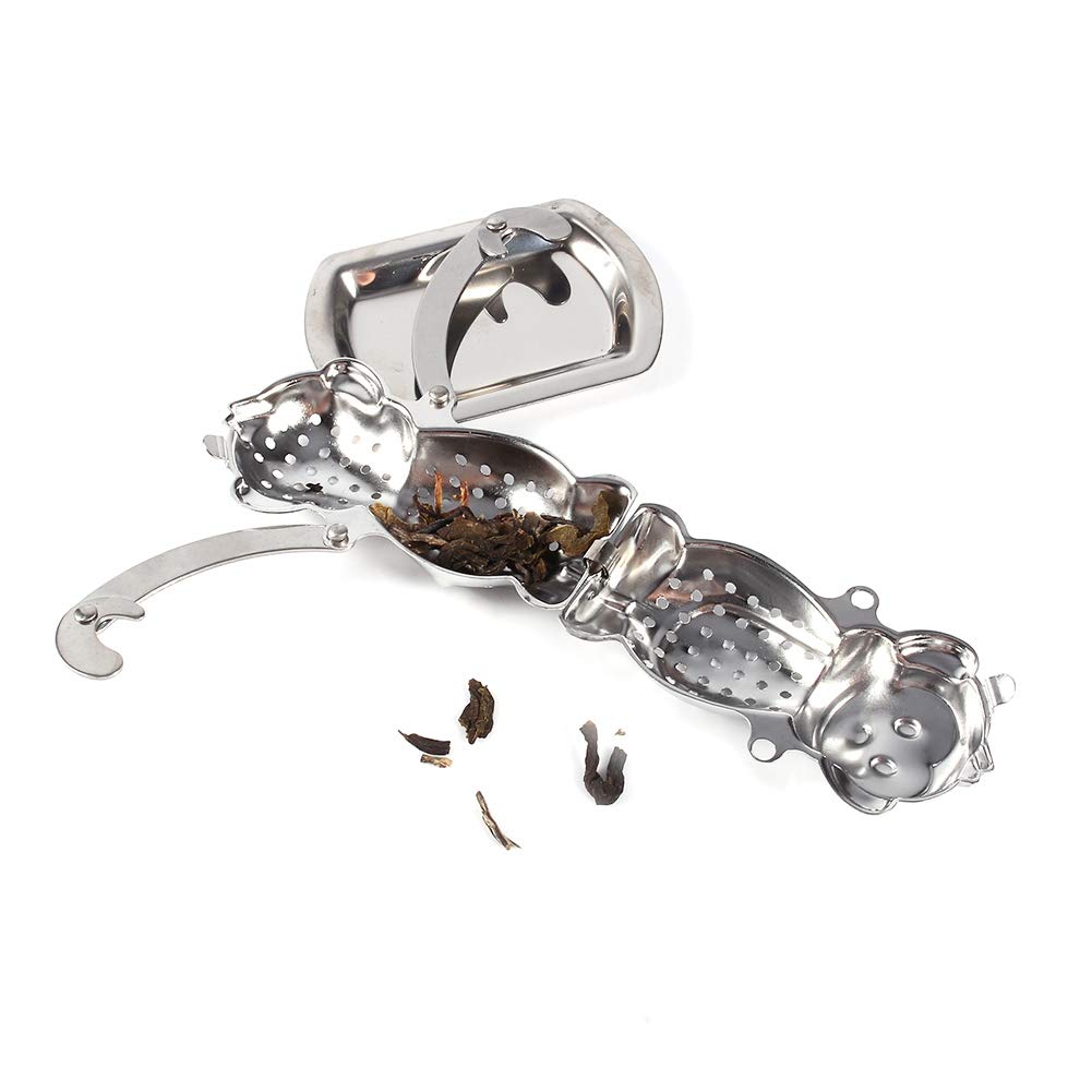 Infusore Per Tè A Forma Di Scimmia In Acciaio Inox – Filtro A Sfera Per Foglie Sfuse, Tè, Caffè, Spezie, Dimensioni 7,5 Cm, Regalo Carino Per Amici - 3