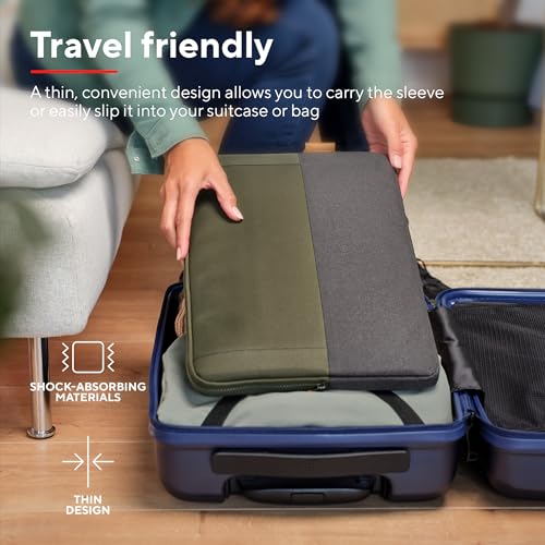 Trust Lisboa Laptop Sleeve 16 inch, Made from Recycled Plastic, Durable Slim Padded Laptop Case Cover for Men Women, College - Image 4