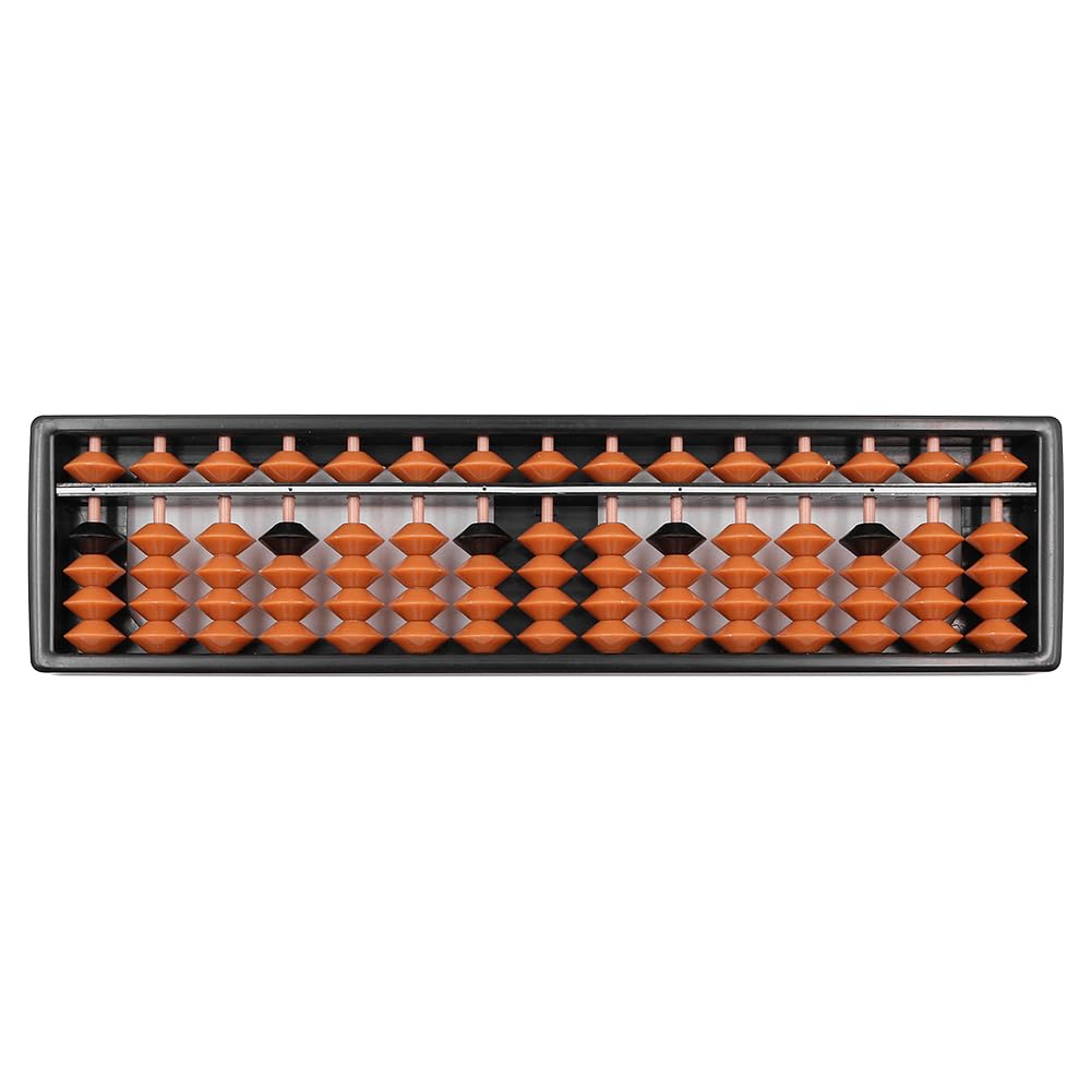 Abacus Chinese Vintage 15-Digits Wooden Abacus Mathematical Soroban Children's Math Calculation Tool for Children Calculating and Arithmetic Mathematic Education