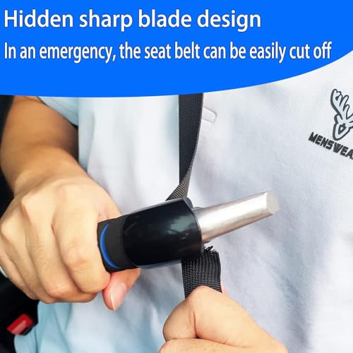 Image of KOUNATSURI Car Door Handle for Elderly Car Assist Support Handle Multifunction Car Door Latch Bar for Seniors and Handicapped(Blue)