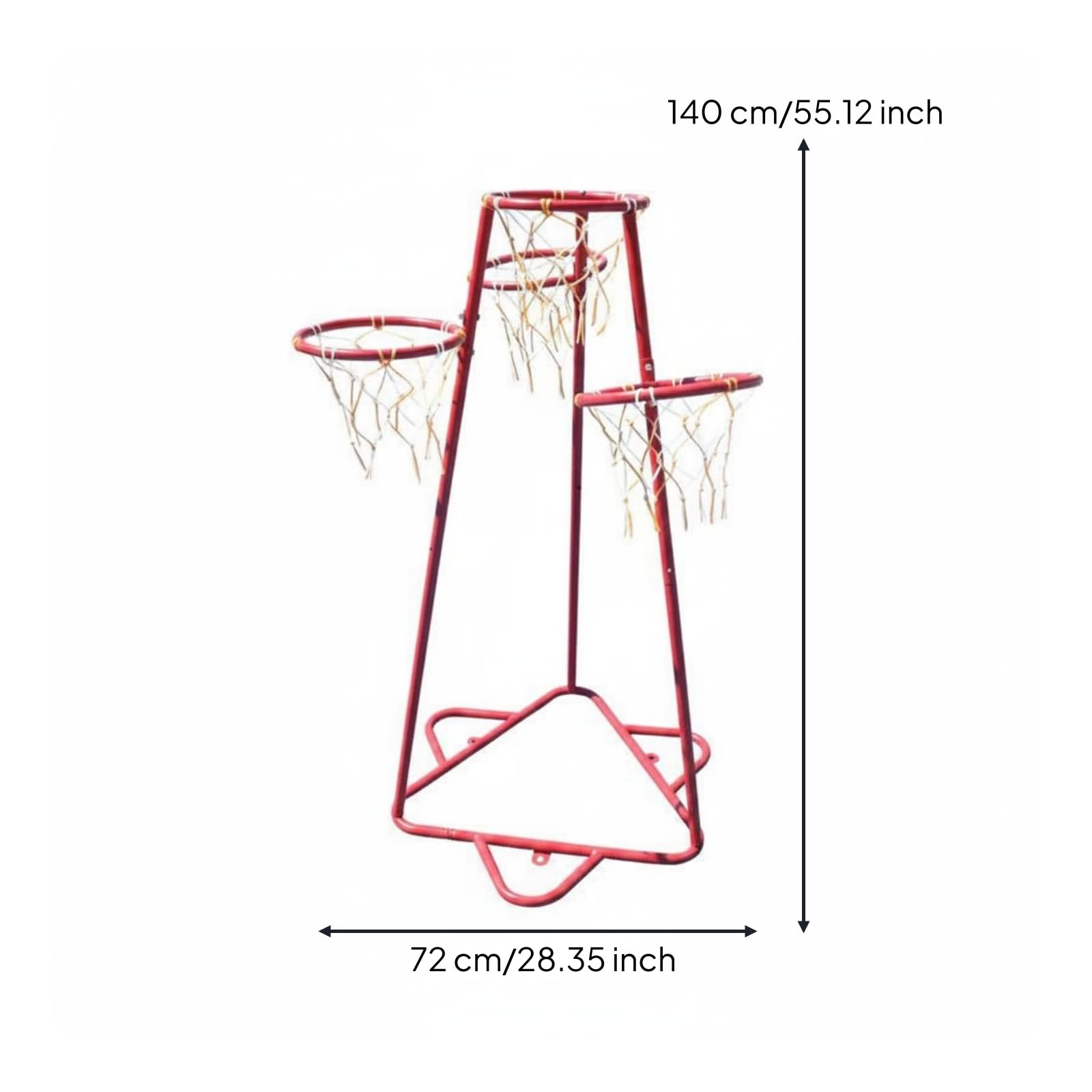 TISHITA Children Basketball Hoop Estación de Baloncesto para Niños Canasta Aro Soporte con Cuatro Marco de Acero Galvanizado y Diseño Autoportante Adecuado